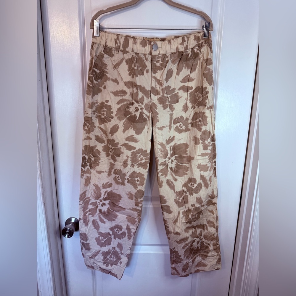 Democracy Women’s Brown Camo High-Rise Print Utility Pants - Size 14